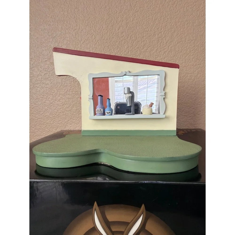 Goebel Looney Tunes Rabbit of Seville Bugs Fudd Scape 3-Pc Barber Set w/FLAWS - Picture 4 of 16